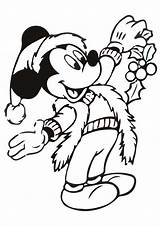 Mickey Mouse Christmas Coloring Printable Pages Print Game Kids Categories sketch template