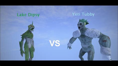 Slendytubbies 3 Boss Vs Boss Fight L Lake Dipsy Vs Yeti Tubby Youtube