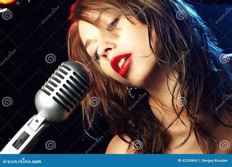 Woman Singing Stock Photo Image Of Professional Perform 4326964
