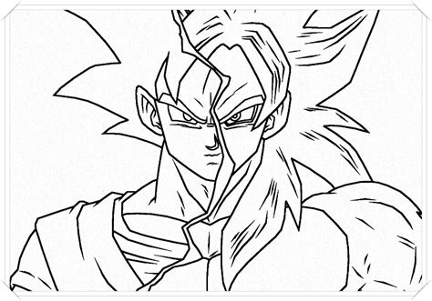 Colorear Goku Ssj Dios Azul Dibujo Imágenes