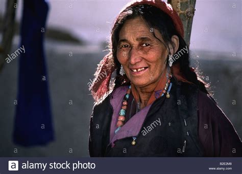 Ladakhi Woman Leh Ladakh India Stock Photo Alamy