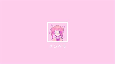 Menhera Chan Simple Background Yami Kawaii Pink Color Human