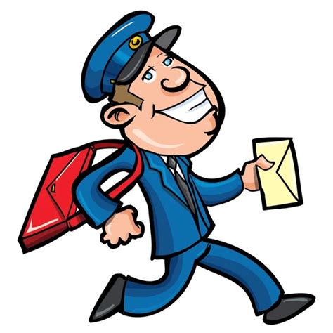 Cartoon Van Postbode Of Mailman — Stockvector © Bluezace 23151432
