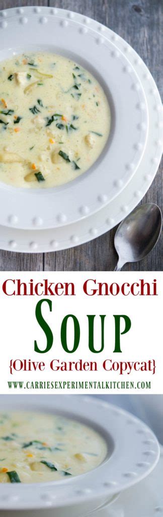 Copycat olive garden parmesan crusted chicken recipe (with alfredo sauce), from take out to eat in, your own olive garden but first up, copycat olive garden parmesan crusted chicken. Olive Garden Chicken Gnocchi Soup (Copycat) - Carrie's ...