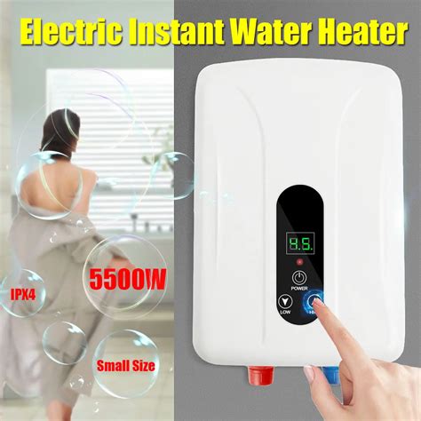 Portable Tankless Instant Electric Hot Water Heater Boiler Bathroom Shower Kit Electric Water