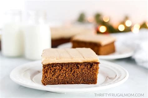 Super Moist Gingerbread Cake With Caramel Icing Thrifty Frugal Mom