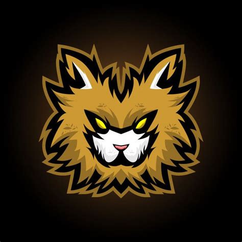 Cat Mascot Logo Esport Gaming Vector Premium Gambaran