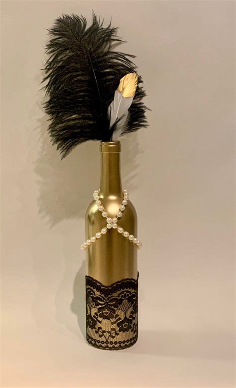 Great Gatsby Party Decor Harlem Nights Party Centerpieces Gold Bottle