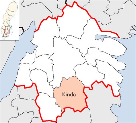 Vi finns på följande orter: Kinda Municipality - Wikipedia
