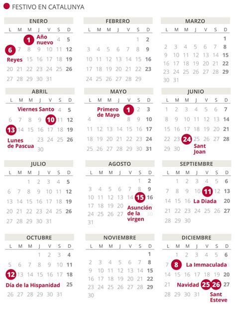 Todos los calendarios laborales de españa por provincias descargales en pdf. Calendario laboral de Catalunya del 2020 (con todos los ...