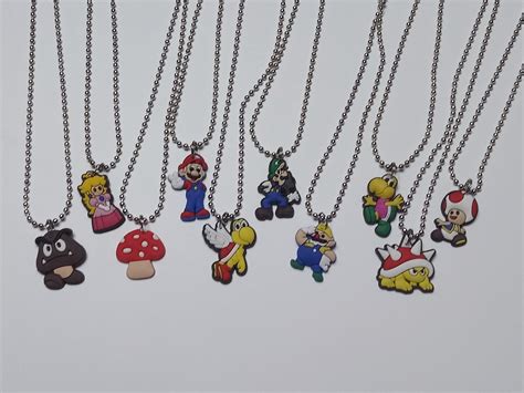 Lot Of 10 Nintendo Super Mario Brothers Charm Necklaces Etsy