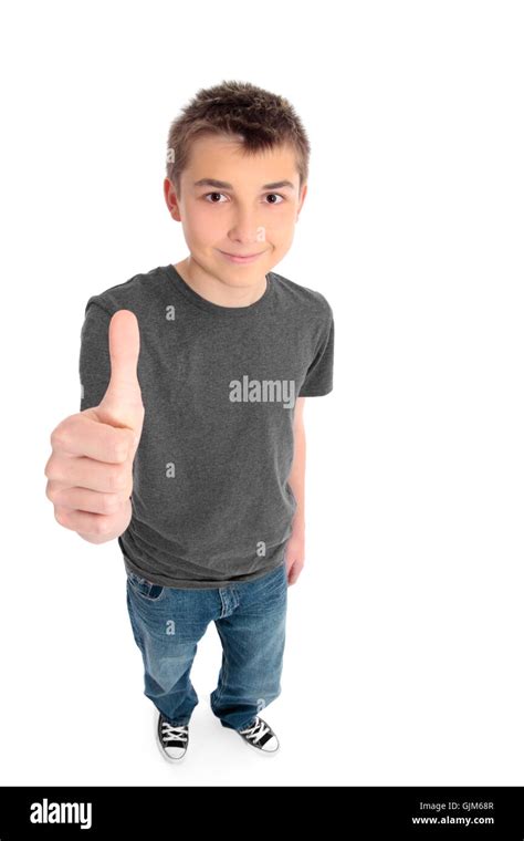 Boy Thumbs Up Sign Stock Photo Alamy