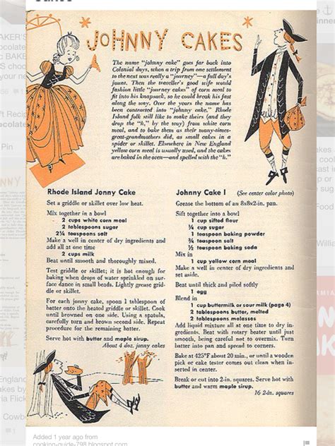 Pin By Jane Bauer On Essential Oils Johnny Cake Vintage Recipes Johnny Cakes Recipe
