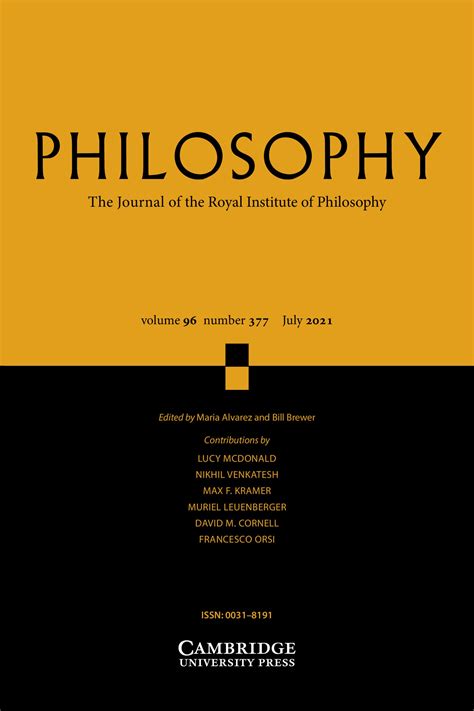 Philosophy Latest Issue Cambridge Core