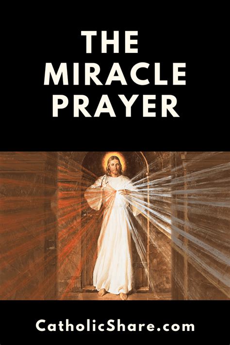 The Miracle Prayer Catholicshare Miracle Prayer Miracles