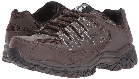 Skechers Mens Crankton Steel Toe Lace Up Safety Shoes Brown Size 115