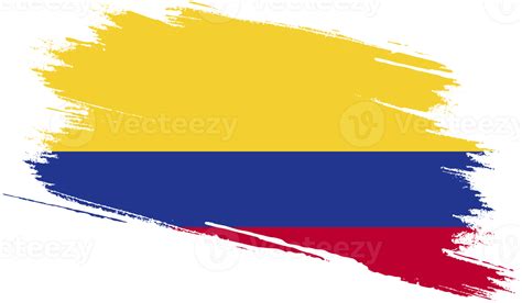Bandera De Colombia Con Textura Grunge 12026959 Png