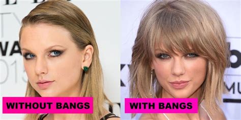 19 Celebs With And Without Bangs