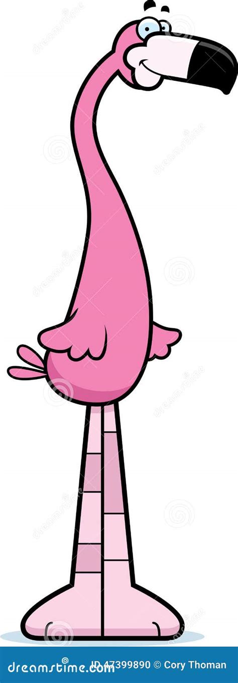 Smiling Cartoon Flamingo Stock Vector Illustration Of Clip 47399890