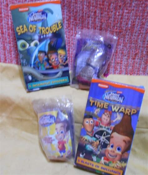 Lot Jimmy Neutron Burger King Happy Meal Toy Figure 2 Vhs Etsy