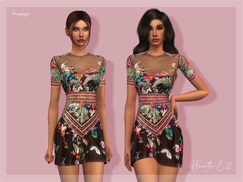 The Sims Resource Embellished Dress Dr389