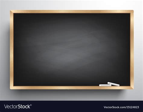 Blackboard Background And Wooden Frame Royalty Free Vector