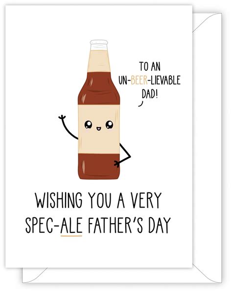 Funny Fathers Day Card Wishing You A Very Spec Ale Fathers Day