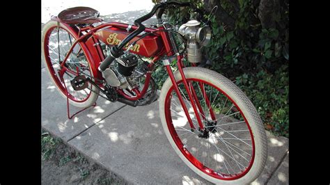 1914 Indian Board Track Racer Replica Motorised Bicycle Youtube