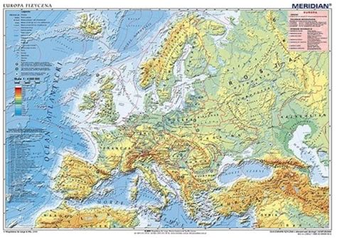 Europa Mapa Fizyczna Tablicaszkolna Pl