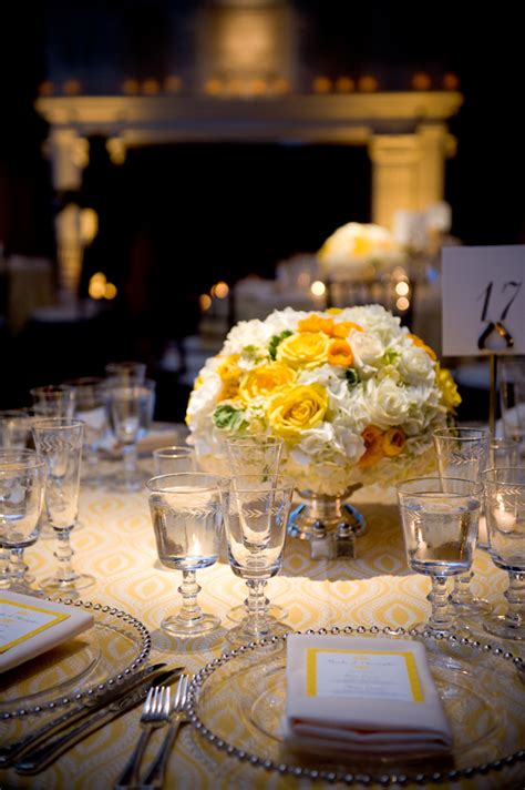 Elegant Yellow White Rose Centerpiece Elizabeth Anne Designs The