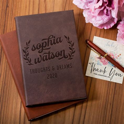 Personalized Leather Journal Customized Journals Writer Etsy