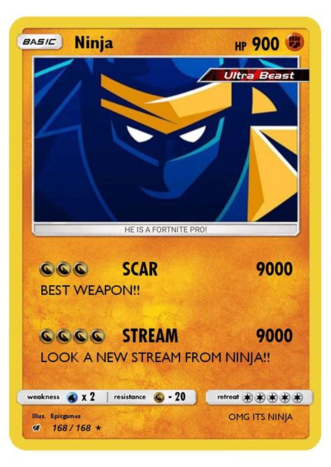 Ninja Pokemon Card Hope You Like It Fortnite Battle Royale Armory