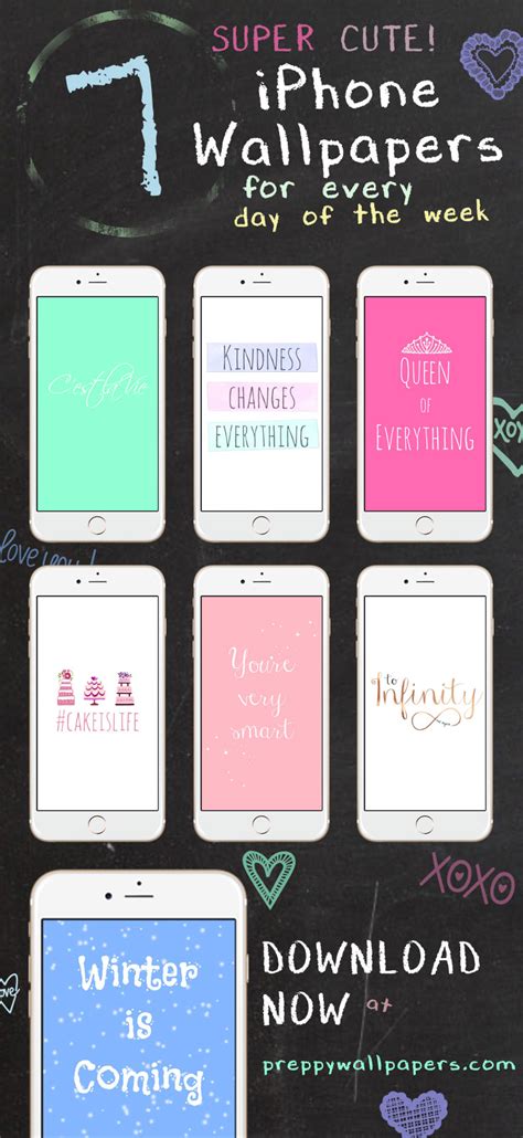 Free Download 7 Super Cute Iphone Wallpapers For Every Day Of The Week