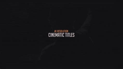 Cinematic Titles After Effects Templates Motion Array