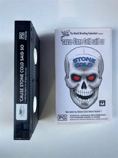 1998 Vhs Wwf Cause Stone Cold Said So Steve Austin Pal Sport Documentary Video 19 70 Picclick