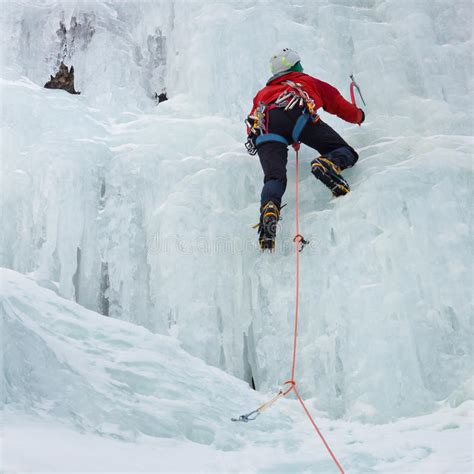Ice Climber In South Tyrol Italy Editorial Photo Image Of South