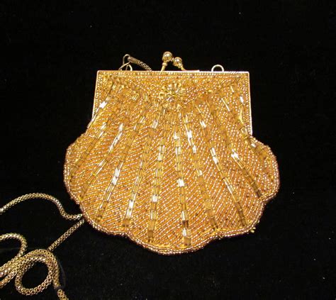 Vintage 1950s Beaded Purse Gold La Regale Purse Shoulder Bag