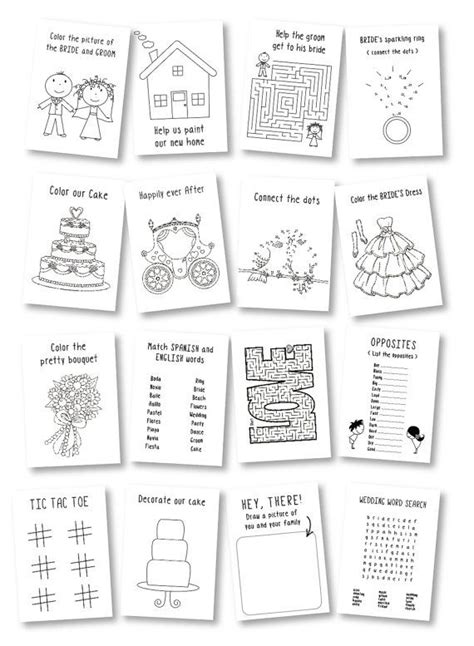 Play some music and have the children march around the circle. Wedding favor for kids / kids wedding coloring book / kids ...