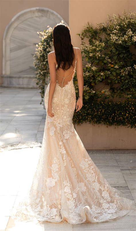 V Neck Lace Wedding Dress Fidema Wedding Dress By Ida Torez