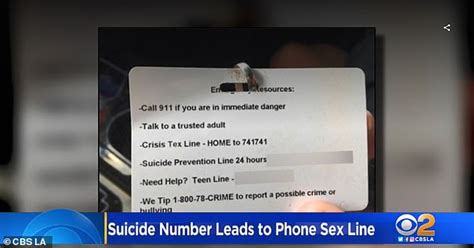 California School Lists Phone Sex Hotline Instead Of Suicide Prevention