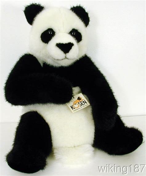 Kosen Of Germany New Sitting Panda Bear Plush Toy With Soft Flexible