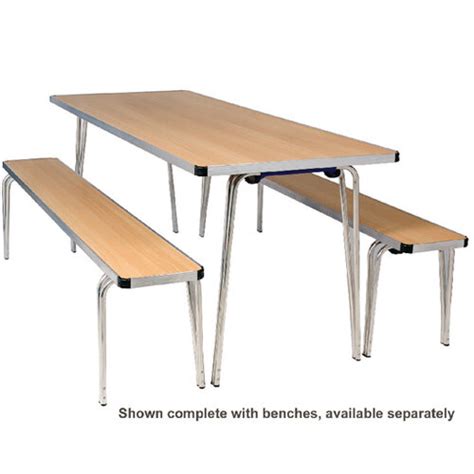 Lightweight Aluminium Folding Leg Table Rectangular Oak