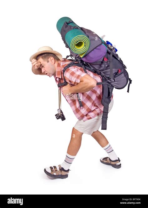 Tourist With Backpack Stock Photo Alamy