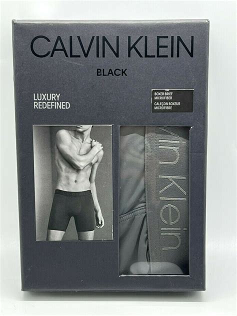 New Mens Calvin Klein Black Nb1930021 Luxury Redefined Boxer Brief Size
