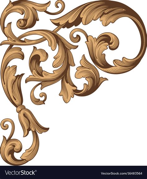 Vintage Baroque Ornament Royalty Free Vector Image