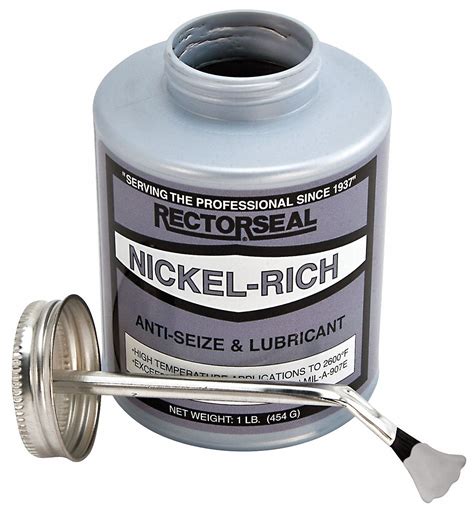 Rectorseal Nickel Anti Seize Compound 65°f 2600°f 16 Oz Brush
