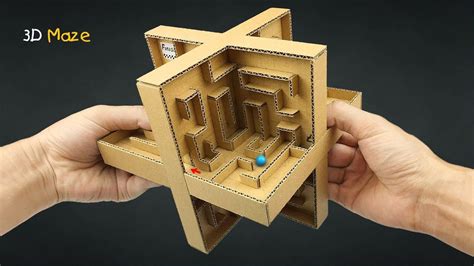 How To Make Amazing 3d Maze Labyrinth Marble Game From Cardboard