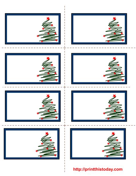 Free Christmas Printable Label Template Design Images Free