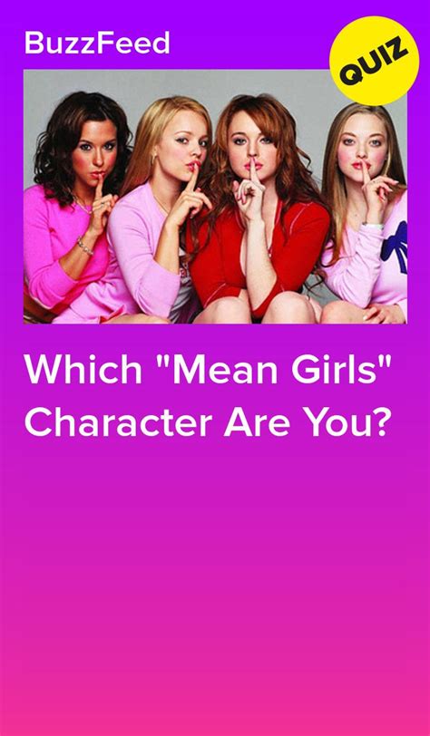 An Advertisement With The Words Which Mean Girlscharacter Are You On Purple Background