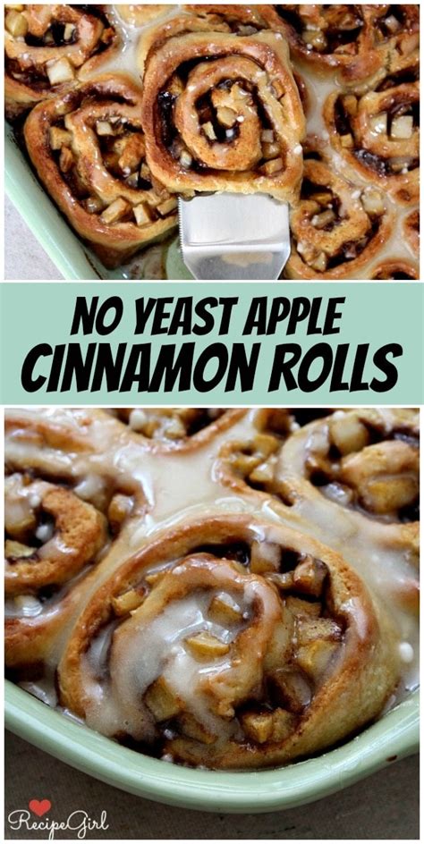 No Yeast Apple Cinnamon Rolls Recipe Girl